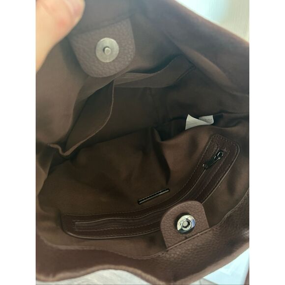 Steve Madden Coffee Brown Faux Leather BMonte Bucket Shoulder Bag boho - Picture 4 of 8